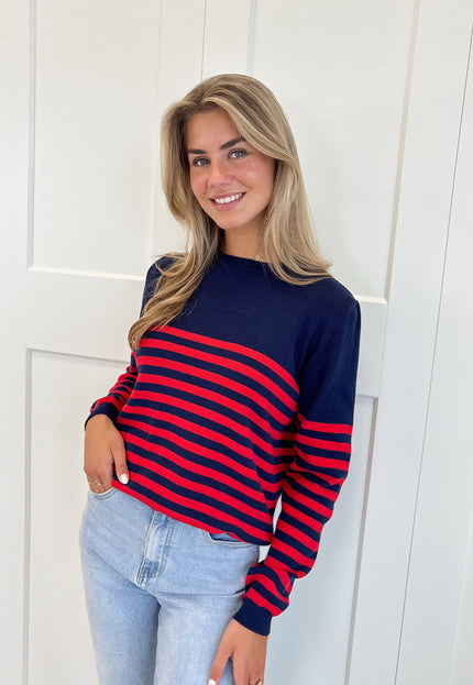 Famous Online Store Strepen trui Stockholm rood