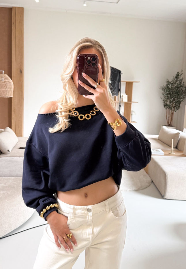 Famous Online Store Sweater Aya blauw