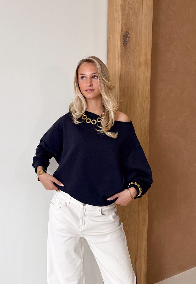 Famous Online Store Sweater Aya blauw