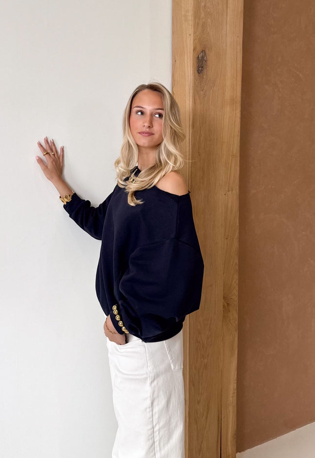 Famous Online Store Sweater Aya blauw