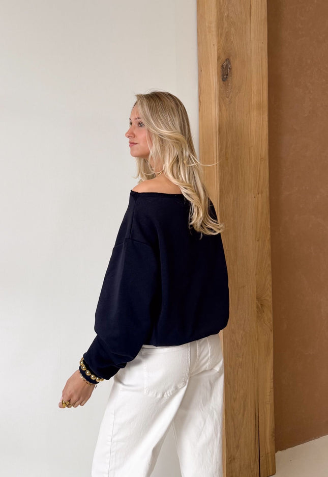 Famous Online Store Sweater Aya blauw