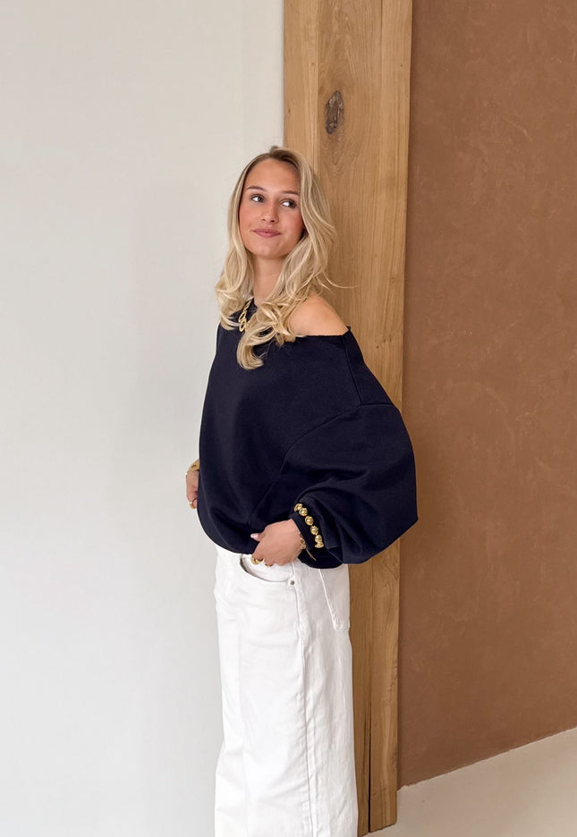 Famous Online Store Sweater Aya blauw