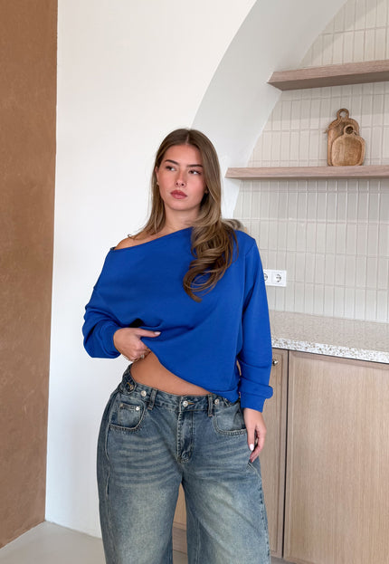 Famous Online Store Sweater Aya blauw