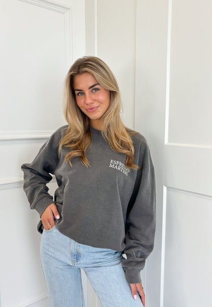 Famous Online Store Sweater Espresso martini grijs