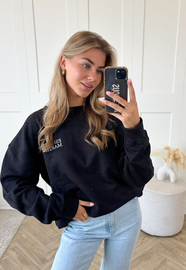 Famous Online Store Sweater Espresso martini zwart