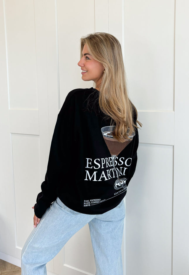 Famous Online Store Sweater Espresso martini zwart