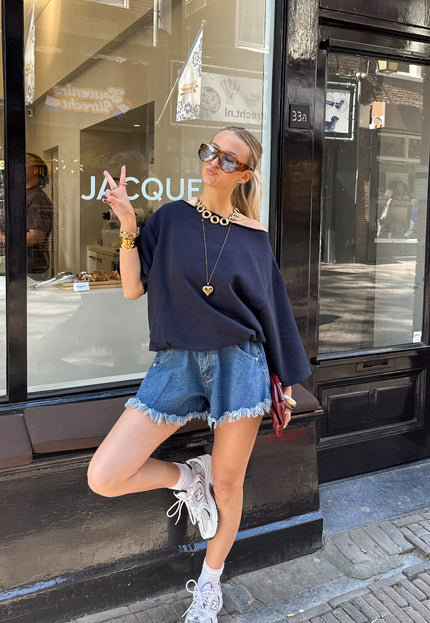 Famous Online Store Sweater Imke blauw