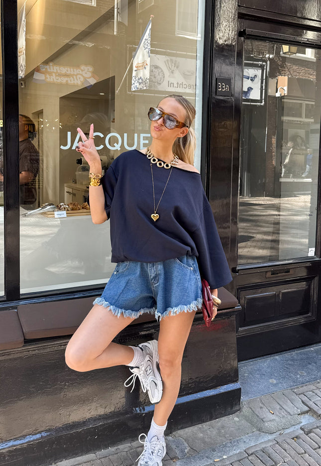 Famous Online Store Sweater Imke navy blauw