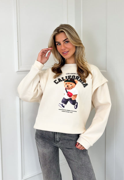 Famous Online Store Sweater Teddy beige