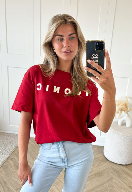Famous Online Store T-shirt Iconic rood