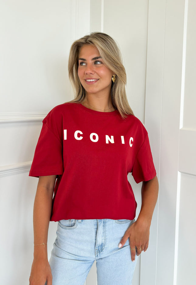 Famous Online Store T-shirt Iconic rood