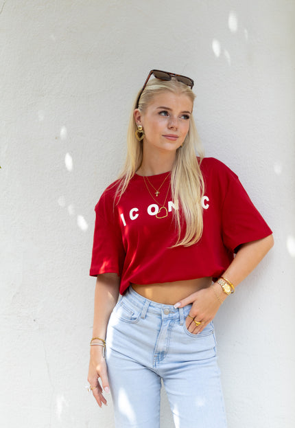Famous Online Store T-shirt Iconic rood