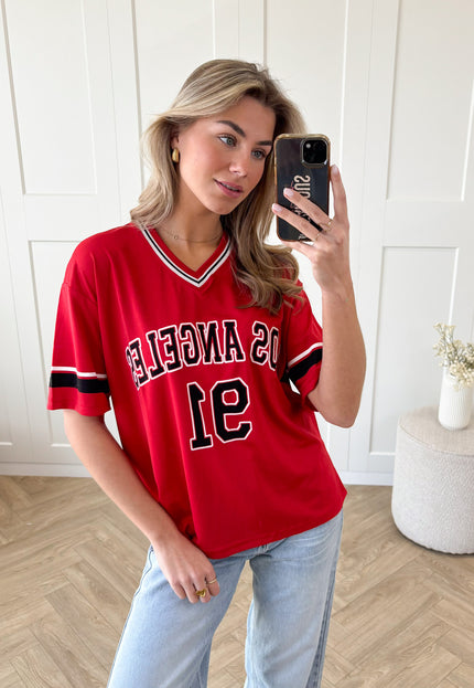 Famous Online Store T-shirt Los Angeles rood