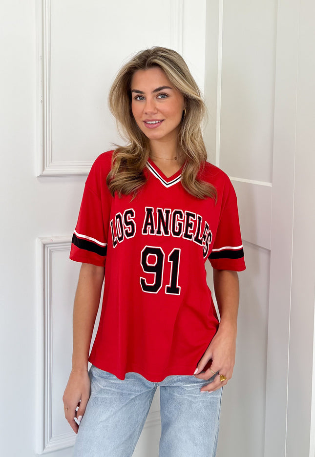 Famous Online Store T-shirt Los Angeles rood