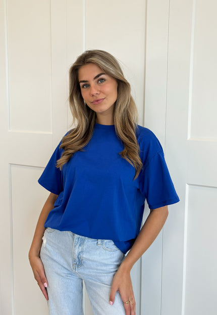 Famous Online Store T-shirt New York blauw-wit