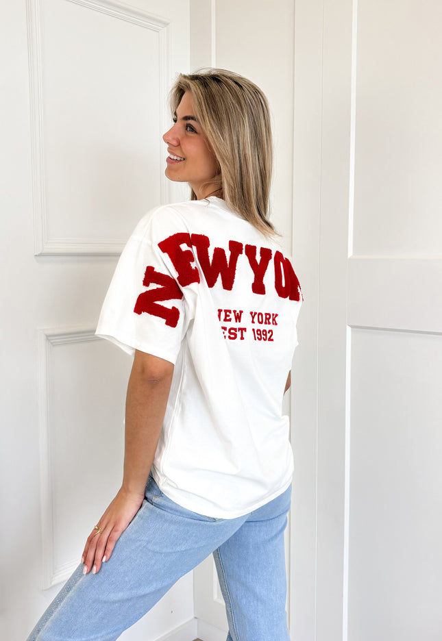 Famous Online Store T-shirt New York rood