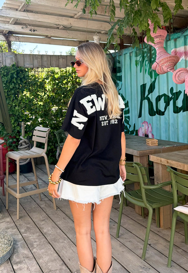 Famous Online Store T-shirt New York zwart-wit