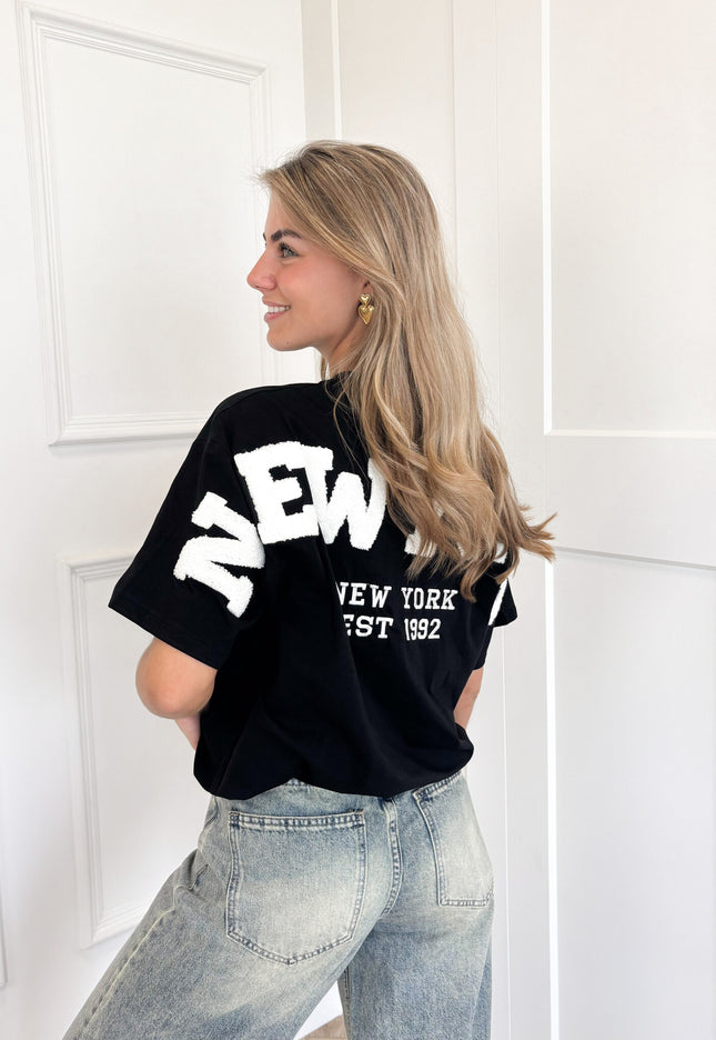 Famous Online Store T-shirt New York zwart-wit