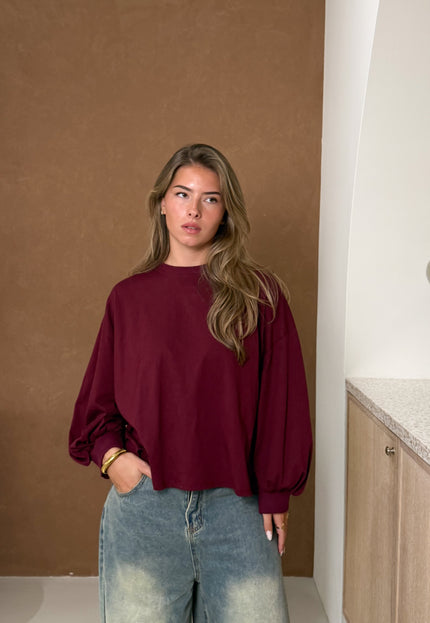 Famous Online Store T shirt open back bordeaux