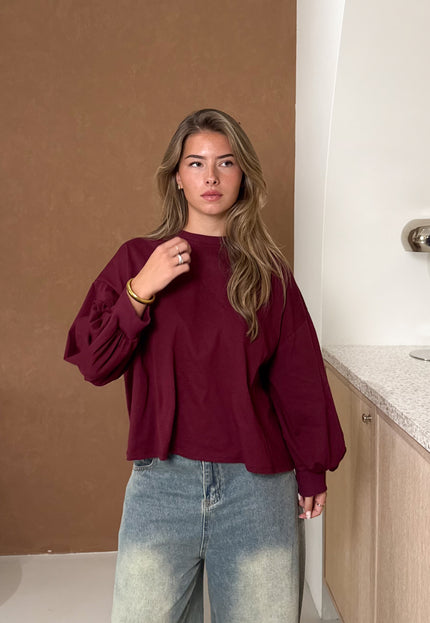 Famous Online Store T shirt open back bordeaux
