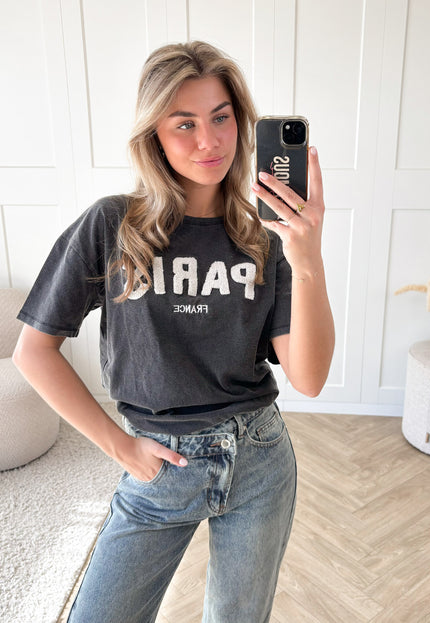 Famous Online Store T-shirt Paris grijs