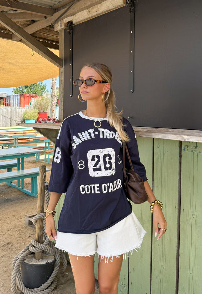 Famous Online Store T-shirt Saint Tropez blauw