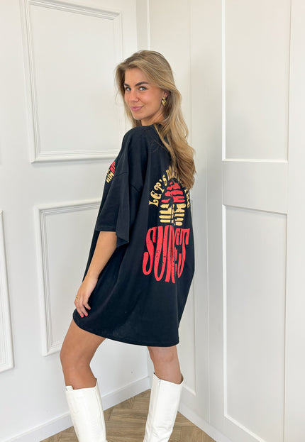 Famous Online Store T-shirt Sunset zwart