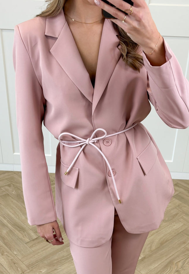 Famous Online Store Taille knoopriem roze