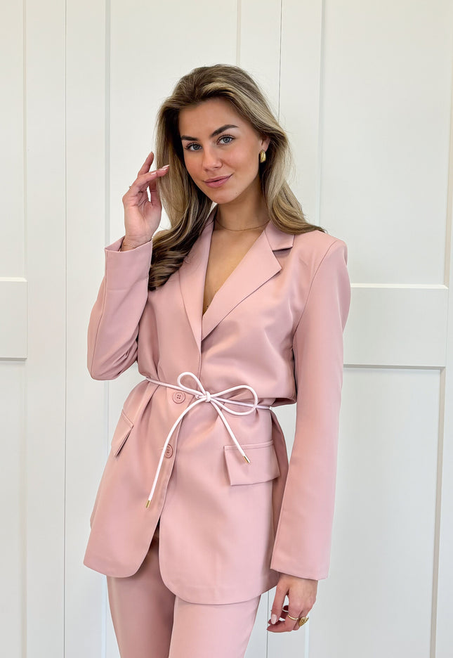 Famous Online Store Taille knoopriem roze