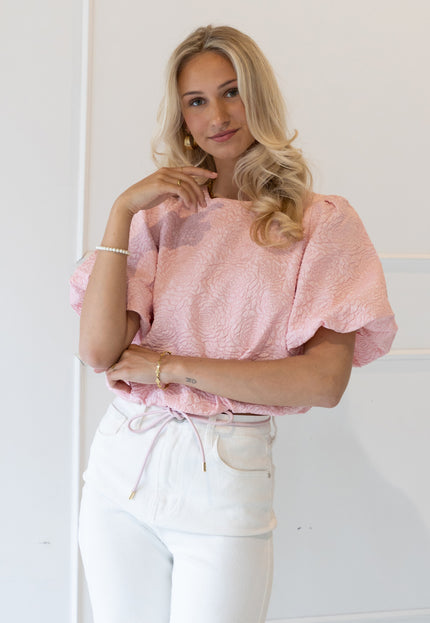 Famous Online Store Taille knoopriem roze