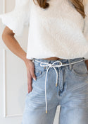 Famous Online Store Taille knoopriem wit