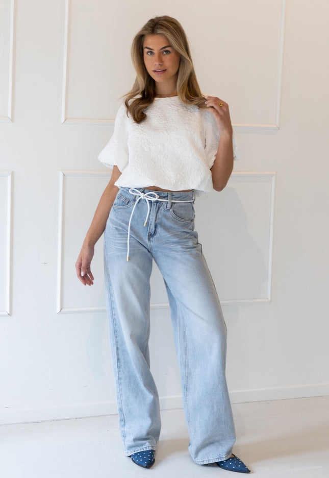 Famous Online Store Taille knoopriem wit