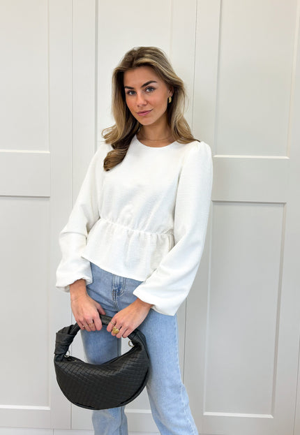 Famous Online Store Tas gevlochten grijs