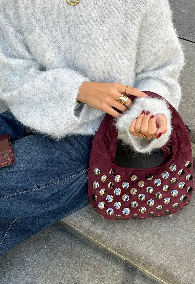 Famous Online Store Tas Mila studs bordeaux