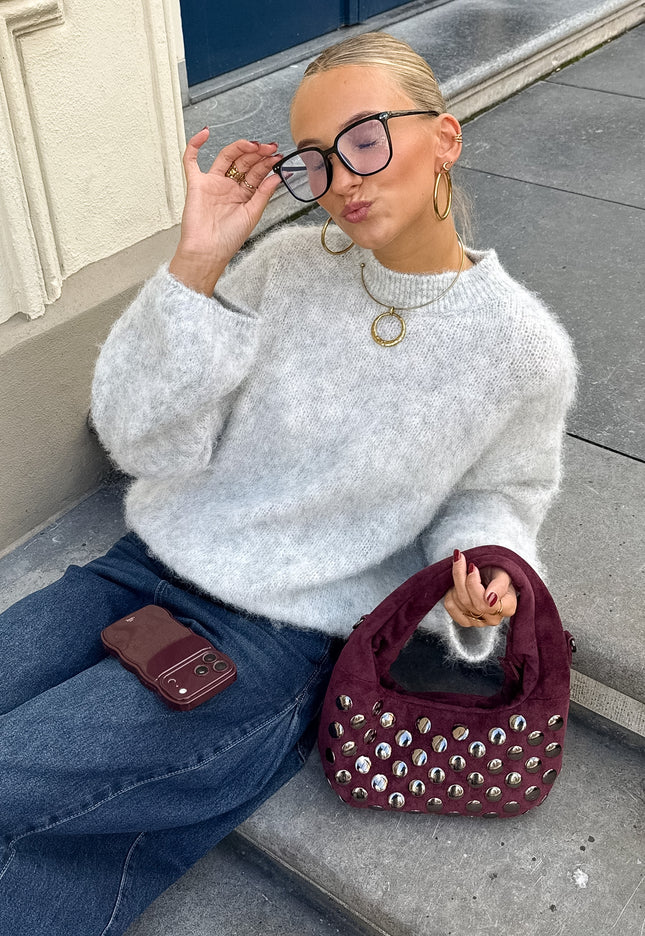 Famous Online Store Tas Mila studs bordeaux
