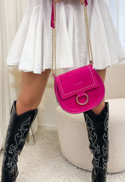 Famous Online Store Tas suède fuchsia