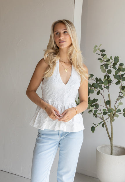 Famous Online Store Top Fleur wit