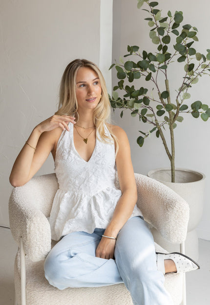 Famous Online Store Top Fleur wit