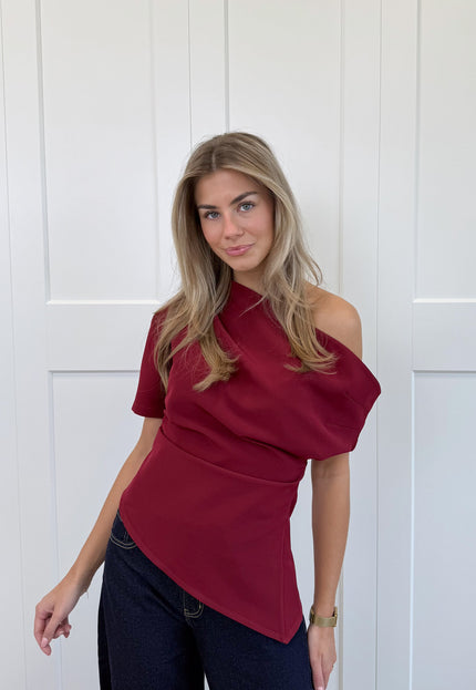Famous Online Store Top off shoulder Candice bordeaux