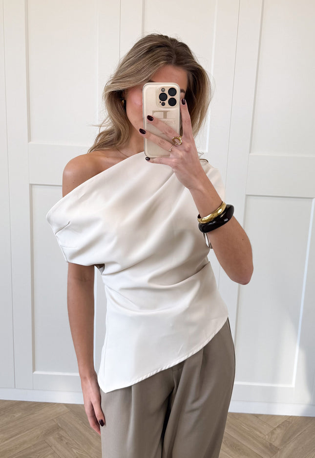 Famous Online Store Top off shoulder Candice creme