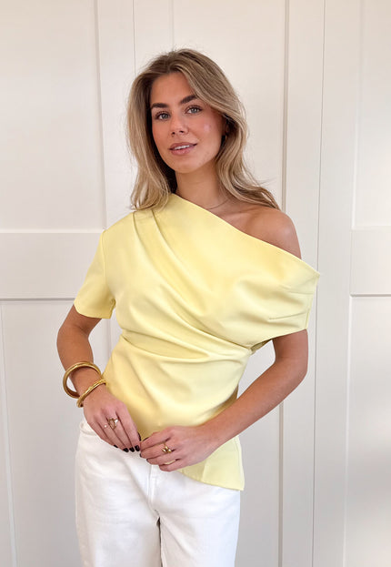 Famous Online Store Top off shoulder Candice geel