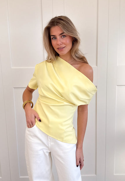 Famous Online Store Top off shoulder Candice geel
