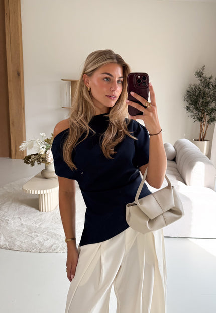 Famous Online Store Top off shoulder Candice navy