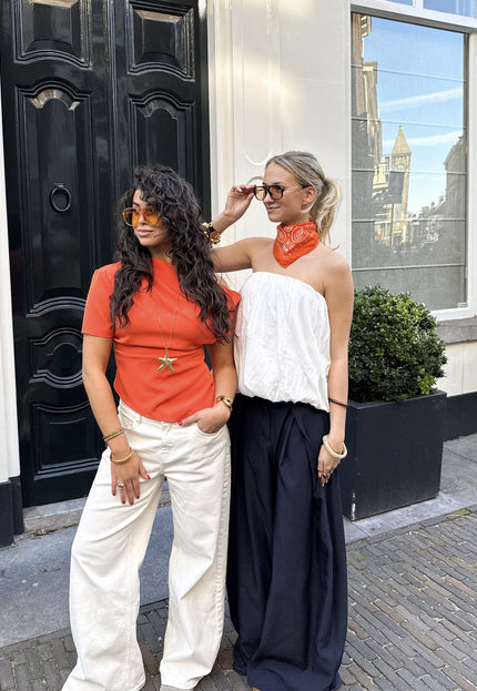 Famous Online Store Top off shoulder Candice oranje