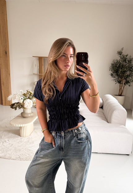Famous Online Store Top Pleun blauw