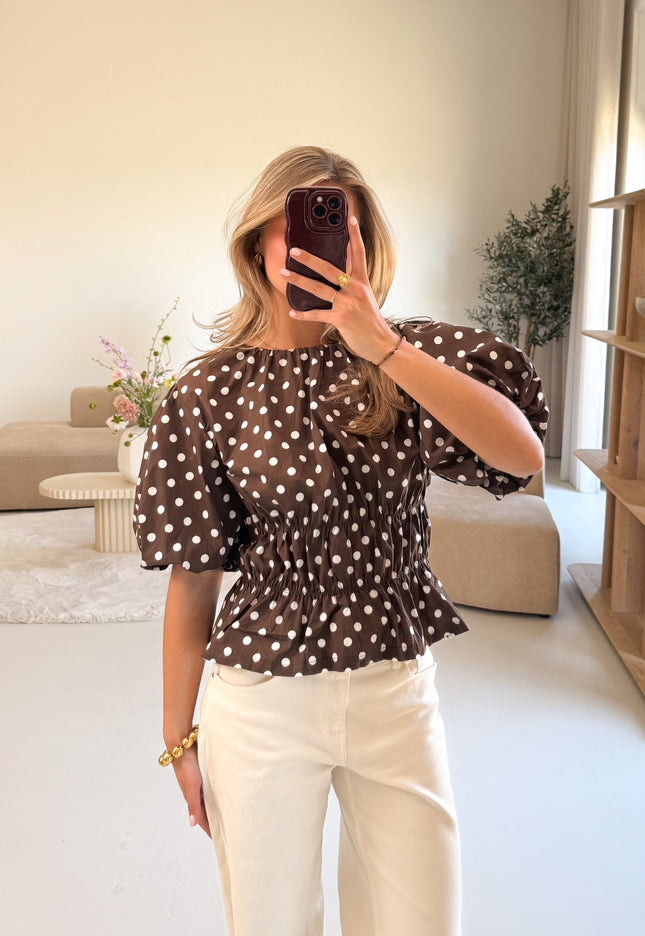 Famous Online Store Top polkadots bruin