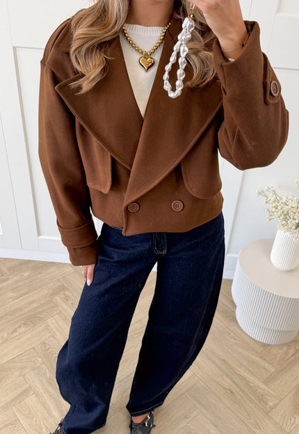 Famous Online Store Trenchcoat jas Elena bruin