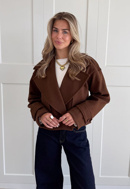 Famous Online Store Trenchcoat jas Elena bruin