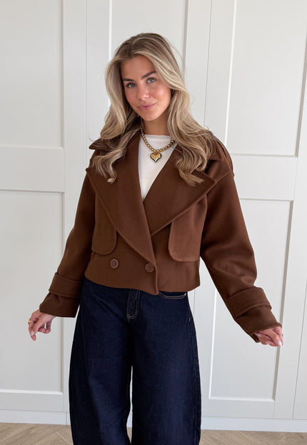 Famous Online Store Trenchcoat jas Elena bruin