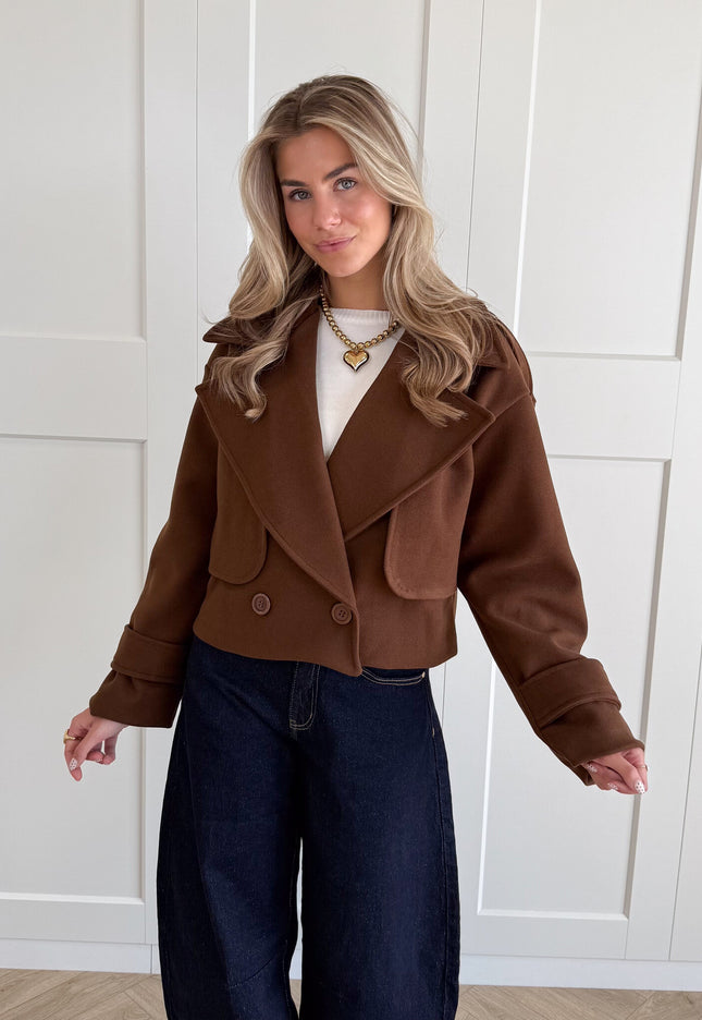 Famous Online Store Trenchcoat jas Elena bruin